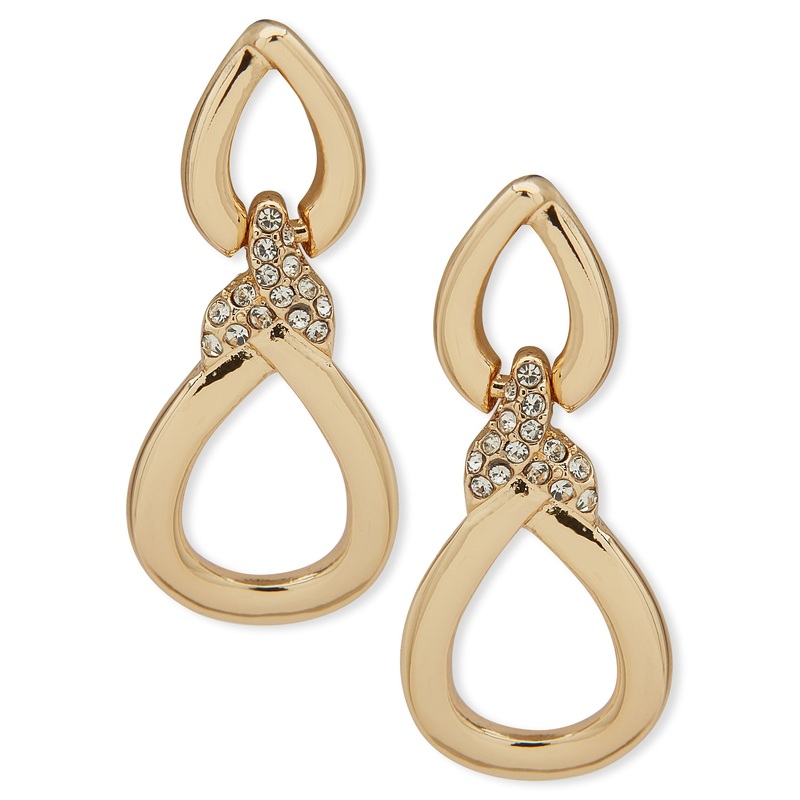 Anne Klein 01G01104 Twist Drop Earring GOLD TITANIUM PIERCED EARRING