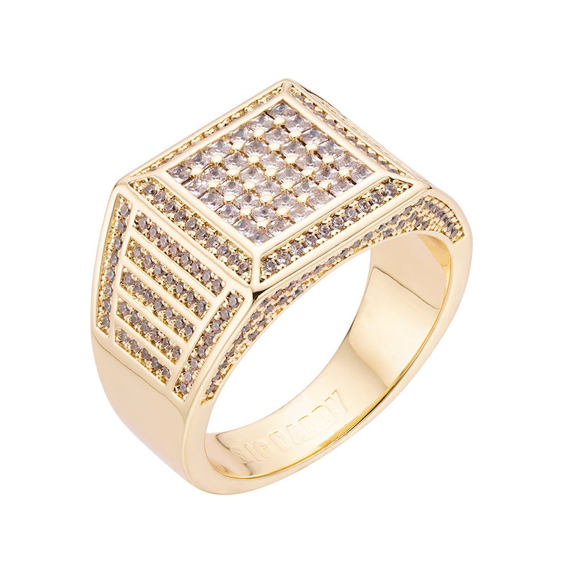 Big Daddy Square Diamond Iced Out Ring 8