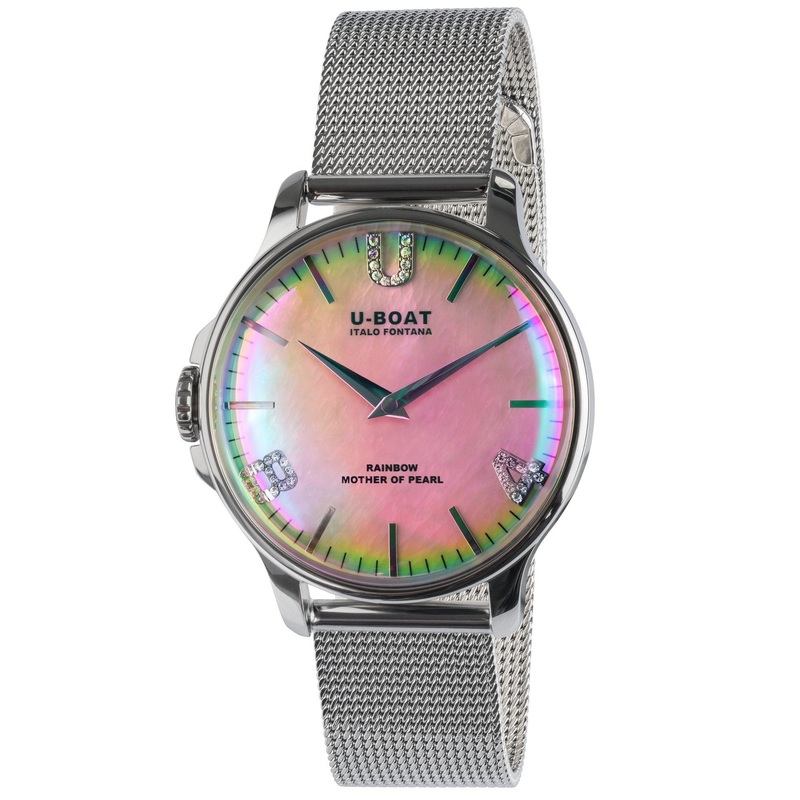 U-Boat 8472/MT Ladies Pink MOP Rainbow Watch
