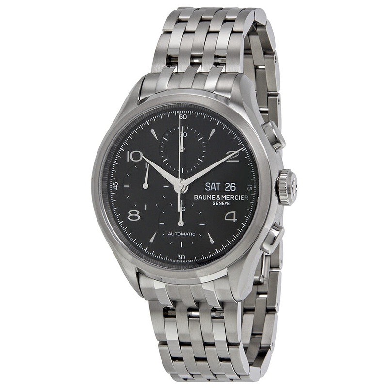 Baume et Mercier Clifton Chronograph Black Dial Men's Watch MO A10212