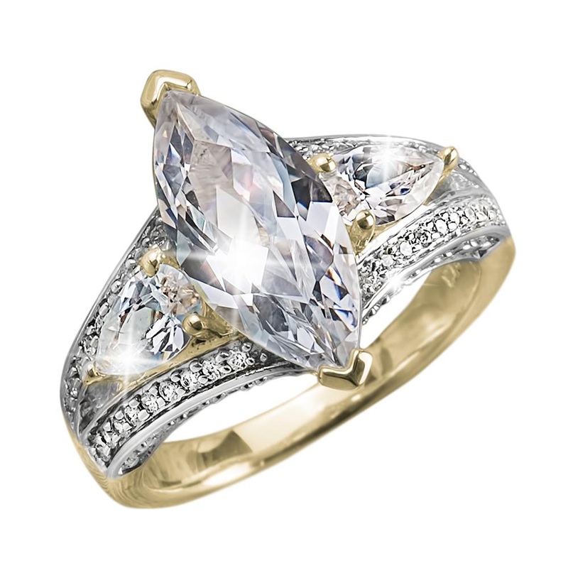 Millionaire Marquise Two Tone Ring 5