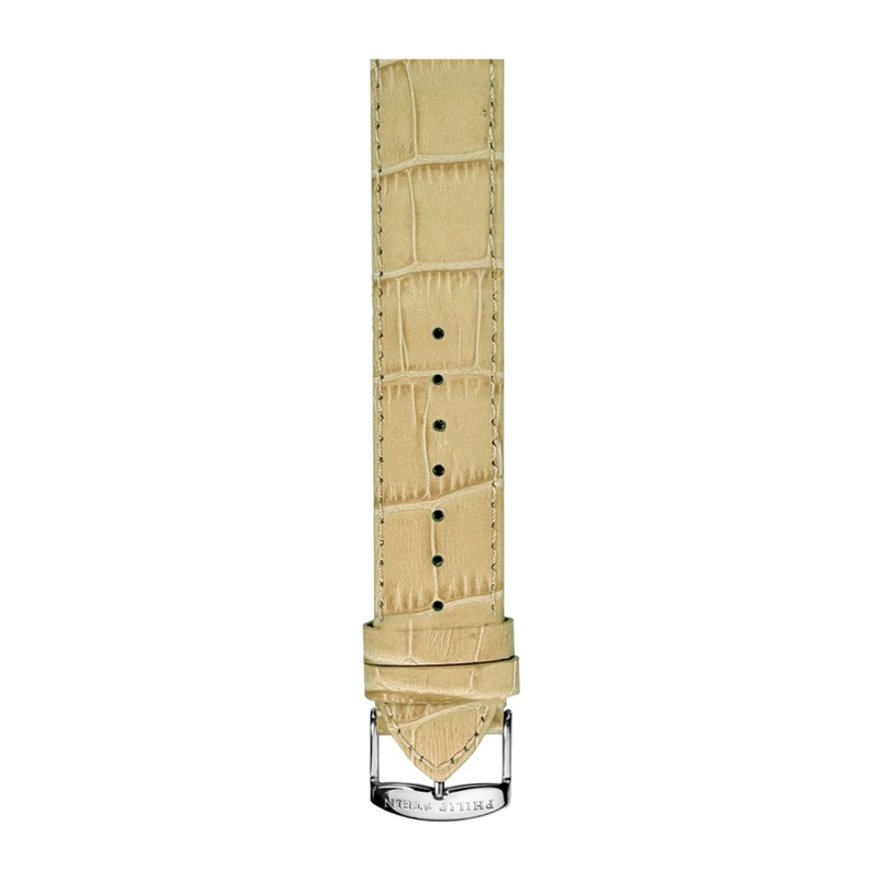 Cream Stitch Alligator Print Strap - Model 2-CSTACR