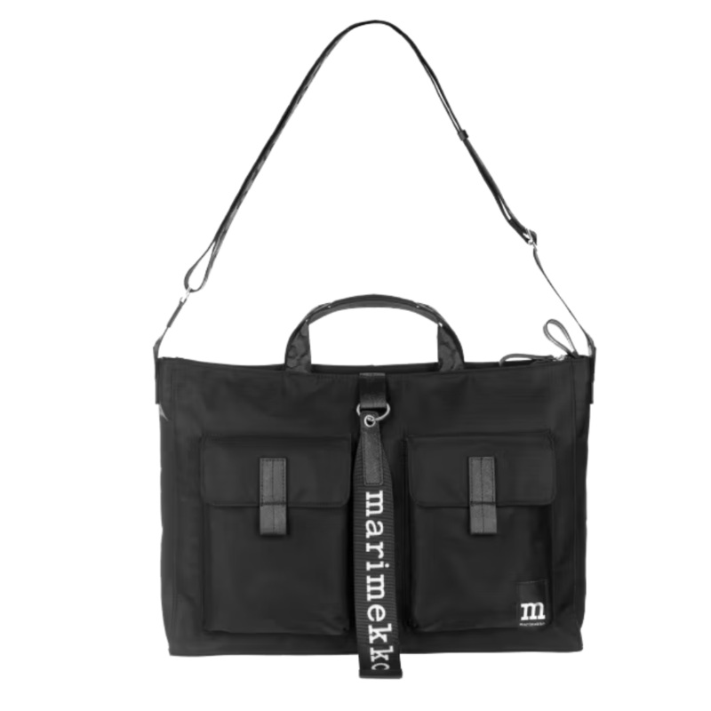 Marimekko Everything Messenger Solid  Black Polyamide Messenger Bag