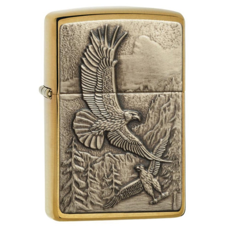 Zippo Where Eagles Dare - Brushed Brass Lighter