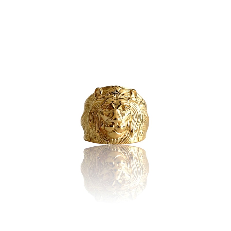 Big Daddy Regal Lion's Head Gold Ring 9