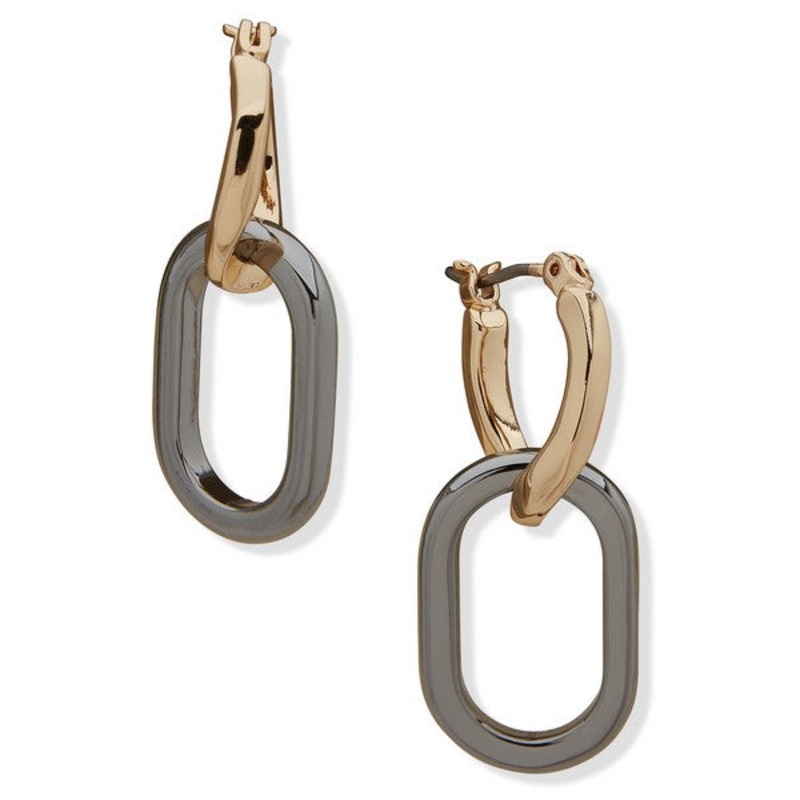 Nine West Jewelry 19G00901 Pierced Earring Black&Gold Brass Pierced Earring