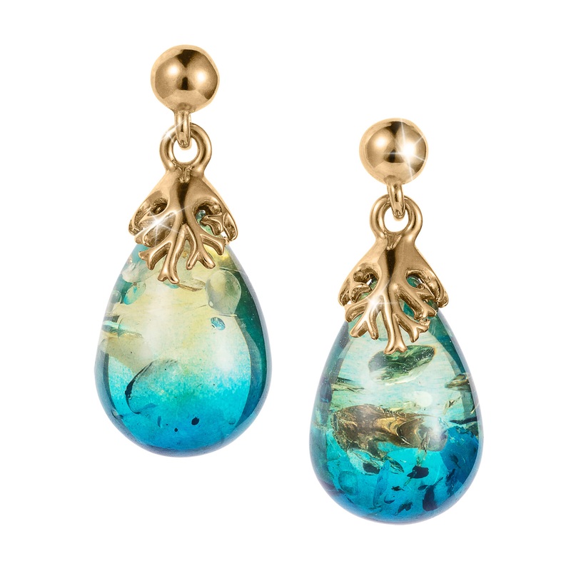 Amber Azure Earrings
