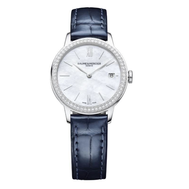 Baume et Mercier Classima Yea Quartz Diamond White Mother of Pearl Dial Ladies Watch 10544