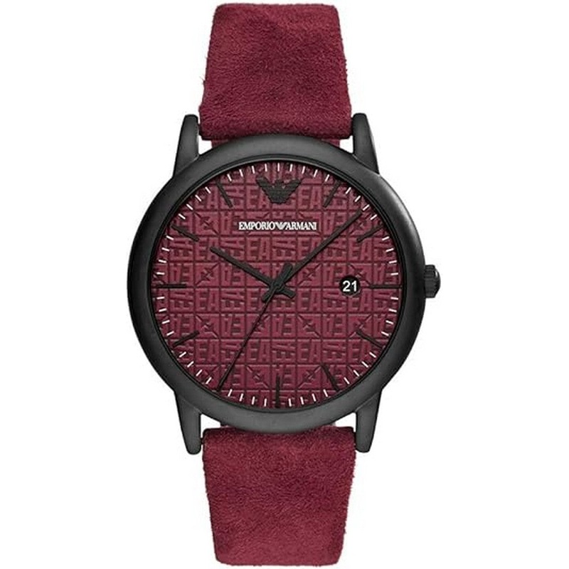 Emporio Armani Quartz Burgundy Dial Men's Watch AR11273 43 Red Stainless Steel