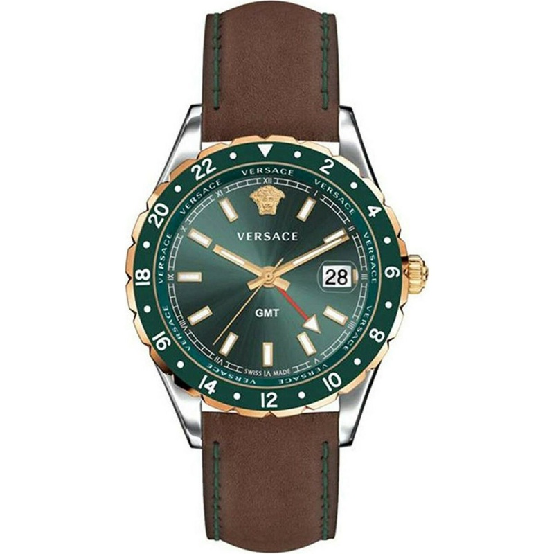 Versace Hellenyium Leather Strap Men's Watch V11090017