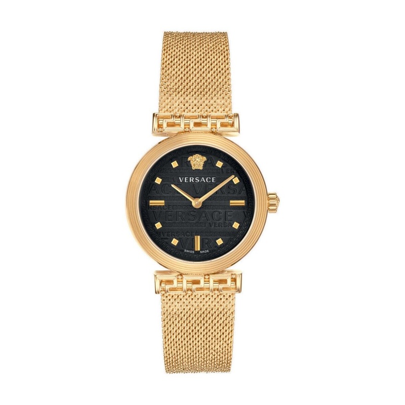 Versace Meander Quartz Black Dial Ladies Watch VELW00720
