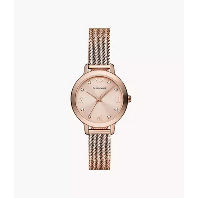 Emporio Armani AR11512 Watch 32 mm Black Stainless steel case, leather strap