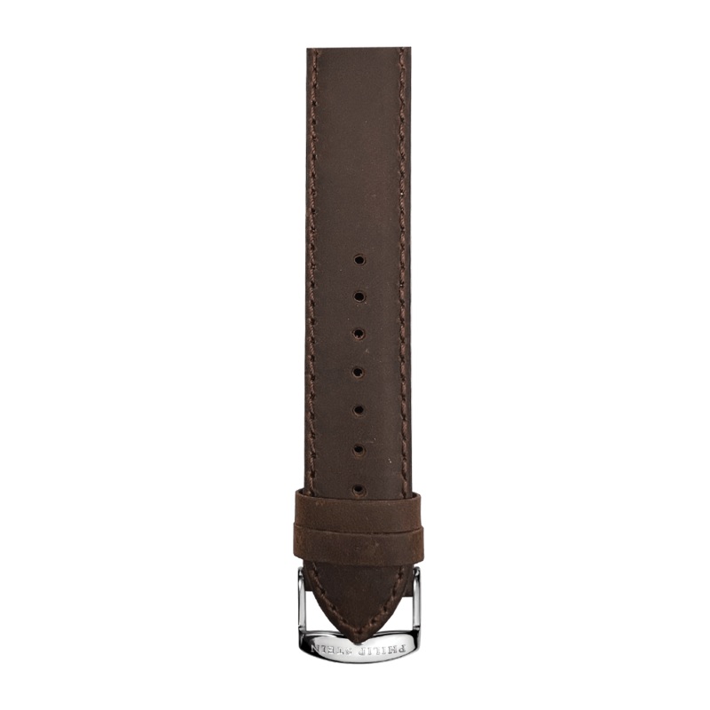 Chocolate Calf Stitch Leather Strap - Model 3-CSCH