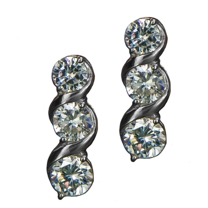 Solitaire Twist Earrings