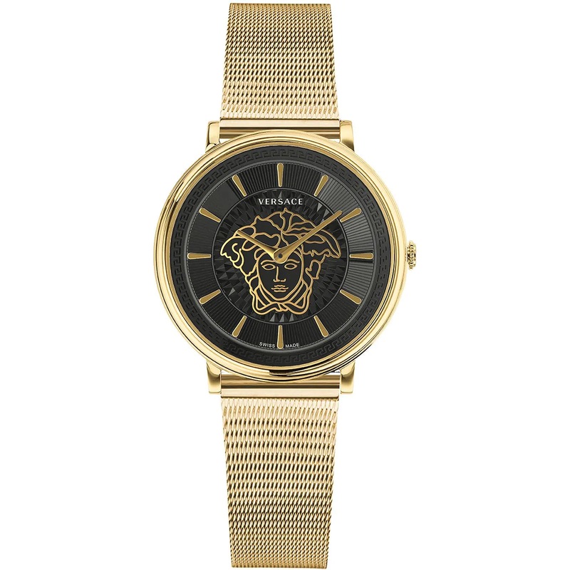 Versace Ladies Watch V-Circle 38mm Black Gold VE8102119