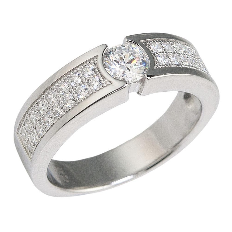 Avenue Rhodium Ring 6