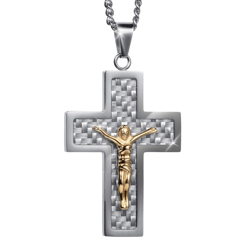 Carbon Crucifix Pendant