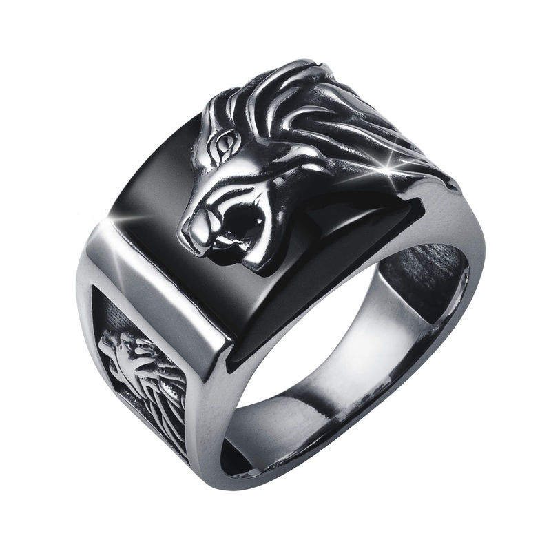 Leo Onyx Men's Ring 10