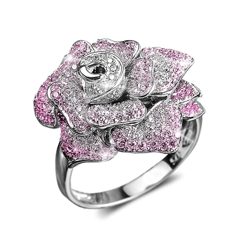Regal Rose Rhodium Ring 5