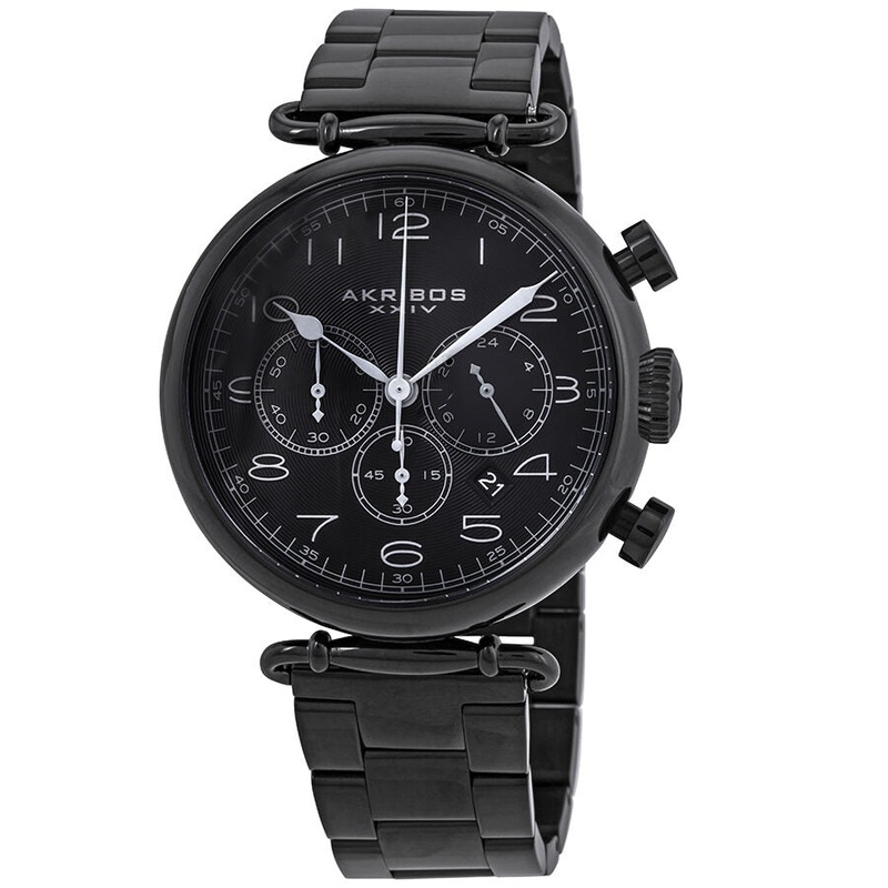 Akribos Xxiv Grandiose Chronograph Black Dial Men's Watch AK764BK