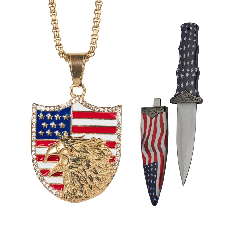 Freedom Shield Pendant & Boot Knife Set