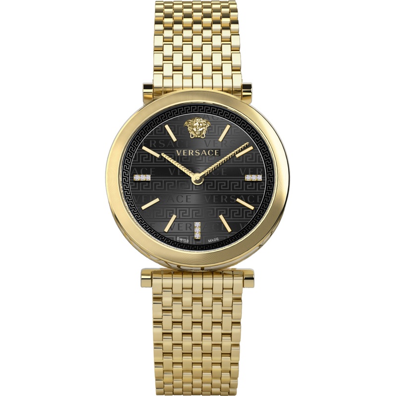 Versace Ladies Watch V-Twist 36mm Black Diamond Bracelet VELS01119