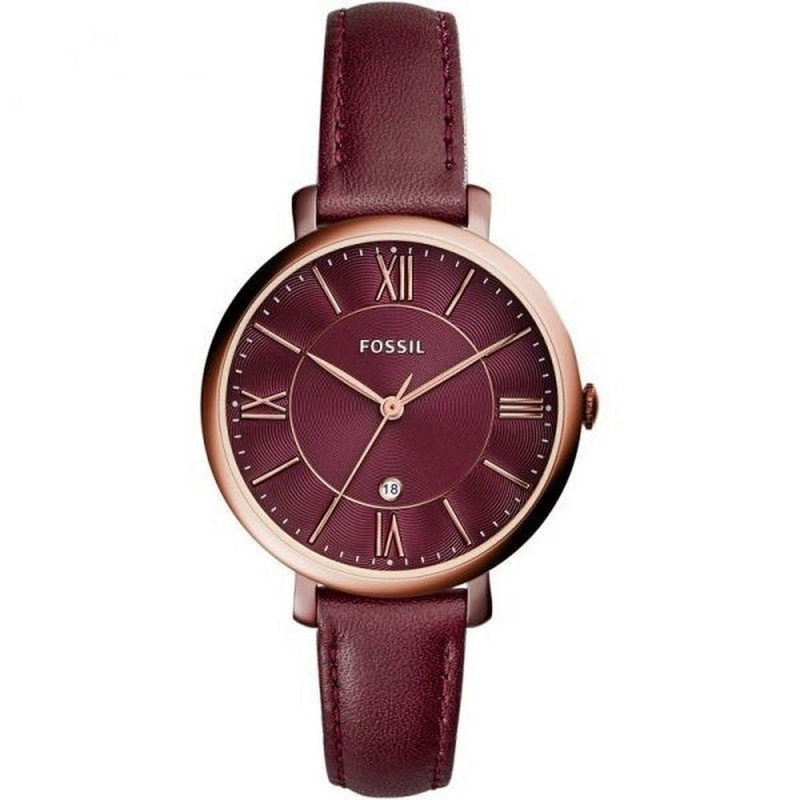 Fossil  ES4099 Womens Quartz Purple Leather Strap Purple Dial 36mm Watch ES4099 36 Purple Stainless Steel