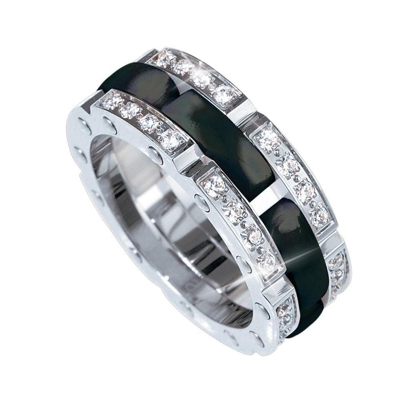 Ceramic Perfection Black Ring 6