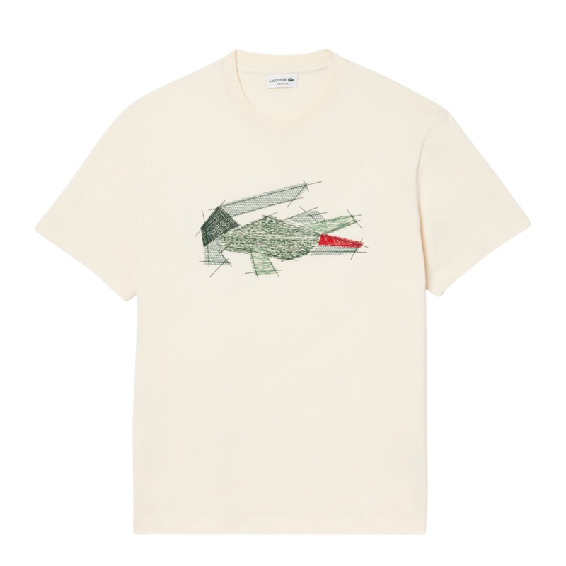 Lacoste Round Neck Beige T-Shirt - 3603 M