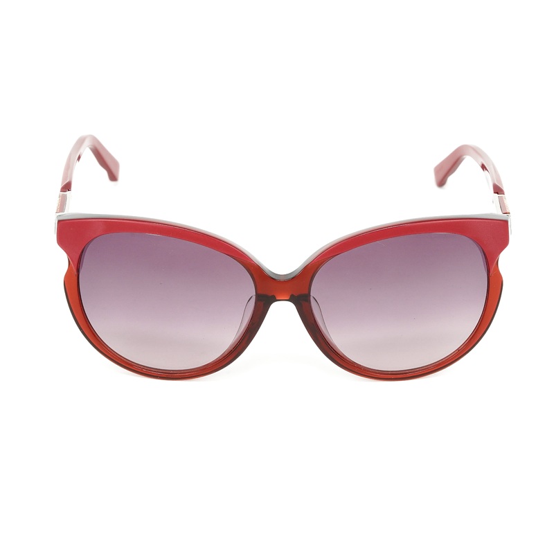 Swarovski Emilia Women's Sunglasses Oversized Oval Cat Eye Burgundy SK0081-F 71T
