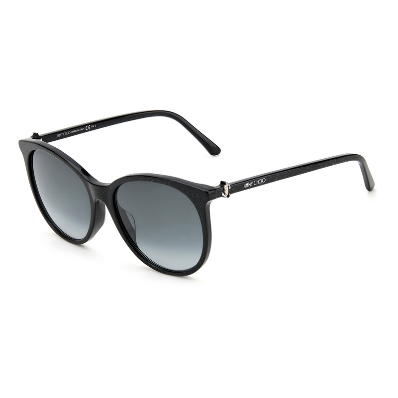 Jimmy Choo ILANA/F/SK DXF 579O (JC27) Women's Black Glitter