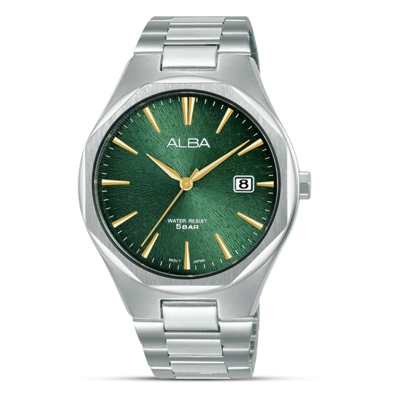 Alba Prestige Green Textured Sunray Dial Men's Watch | AS9U55X