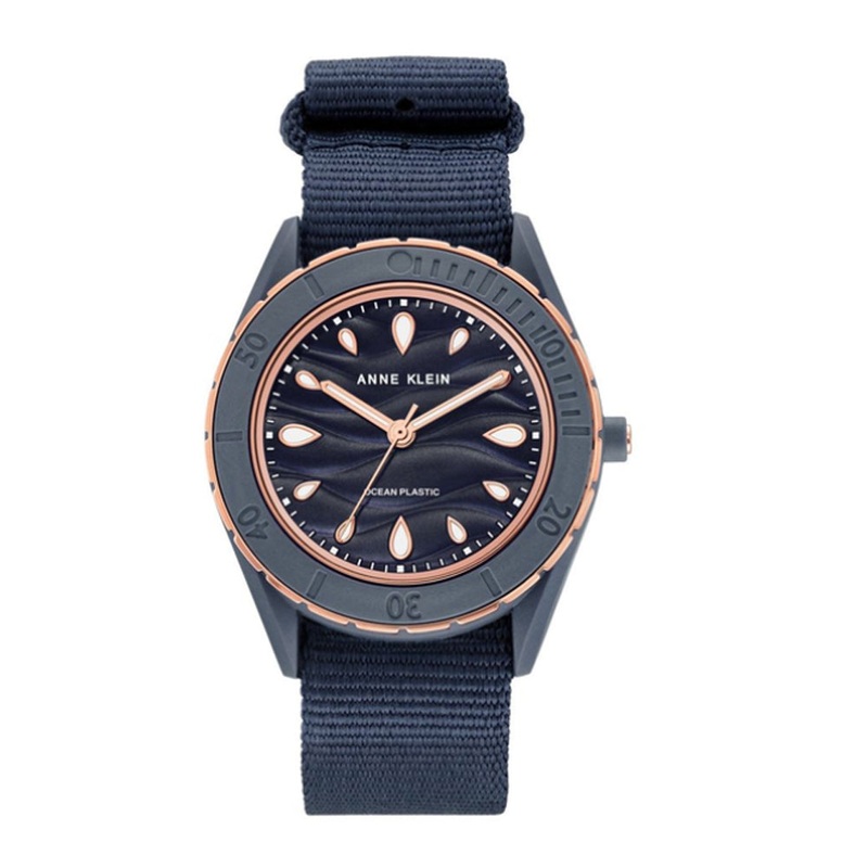 Anne Klein Ladies Watch AK/4016RGNV 32 Navy Stainless Steel
