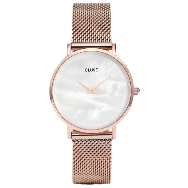 CLUSE CL30047 Minuit La Perle White Mother of Pearl Dial Women's Watch 33 Nude Stainless Steel