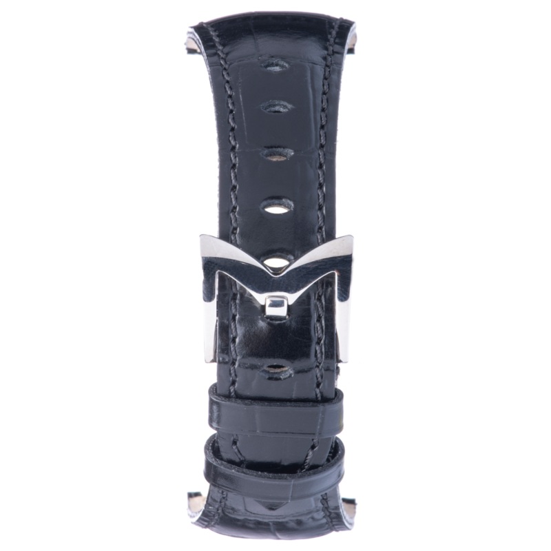 Gag Milano Manuale 48mm Black Alligator Leather Watch Strap