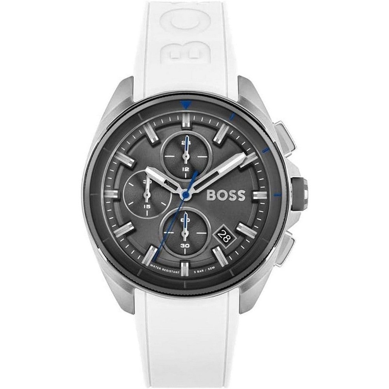 Hugo Boss Analog Grey Dial Men's Watch 44 Grey Stainless Steel
