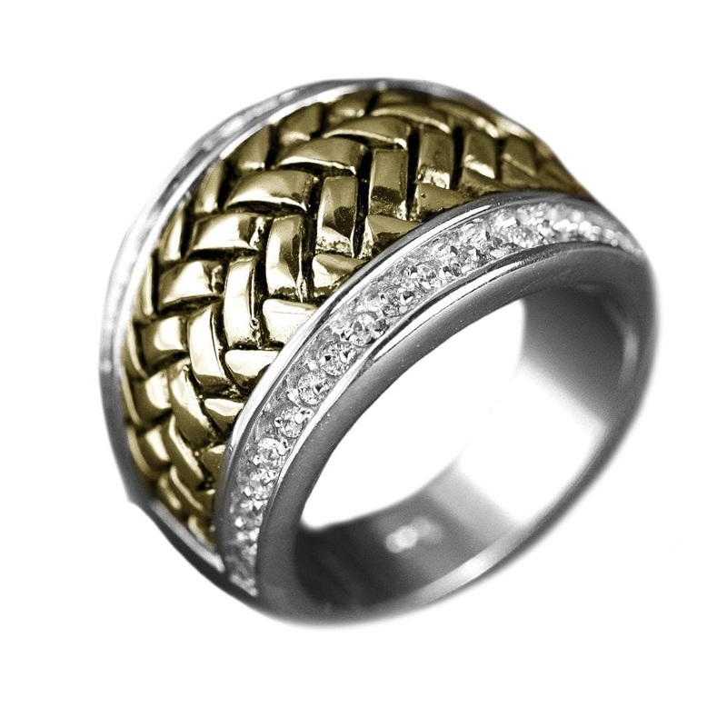 Men's Basket Weave Ring 12