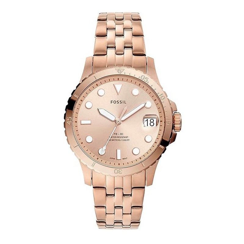 Fossil Rose Gold Ladies Watch ES4748 36 Gold Stainless Steel