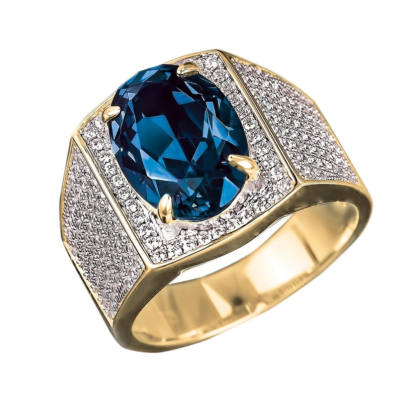 Notorious Blue Men's Ring 12