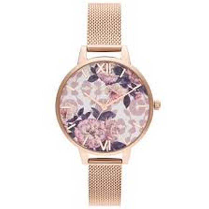 OLIVIA BURTON OB16LP01 Wildflower Quartz Women's Watch 34 White Stainless Steel