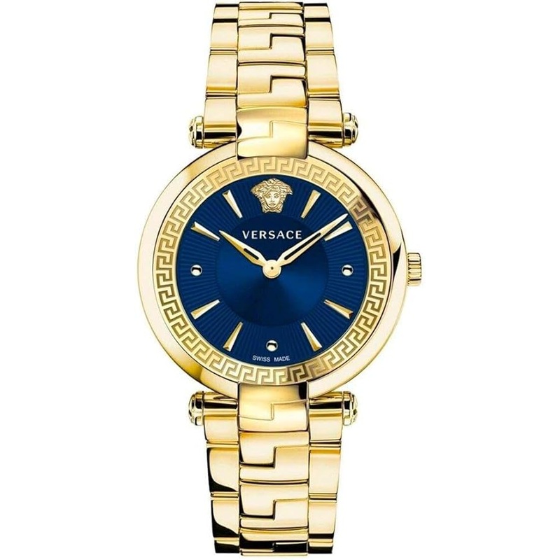 Versace Ladies Watch Revive 35mm Blue Gold Bracelet VE2L00621