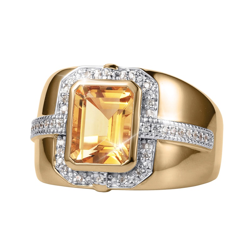 Citrine Fortress Men's Ring 9