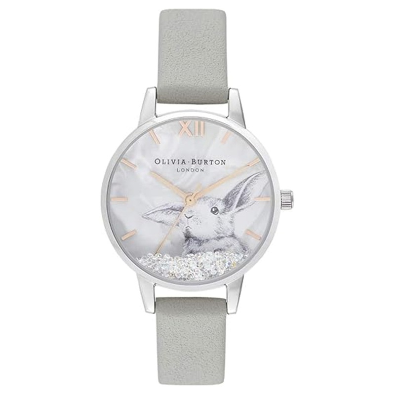 OLIVIA BURTON OB16WL86 Winter Wonderland Dial Gray Strap Women's Watch 30 Grey Stainless Steel