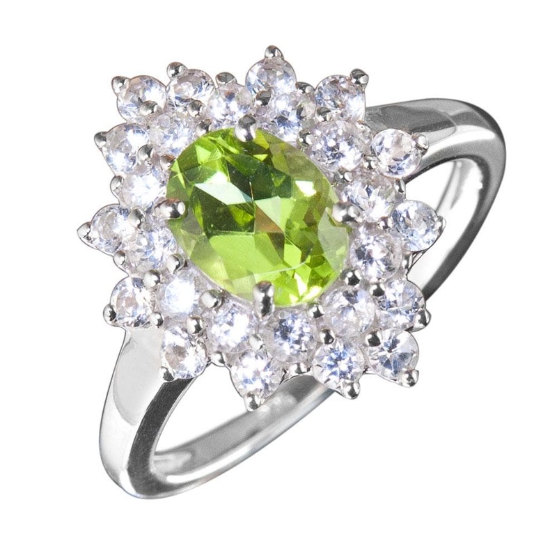 Peridot Cluster Ring 5