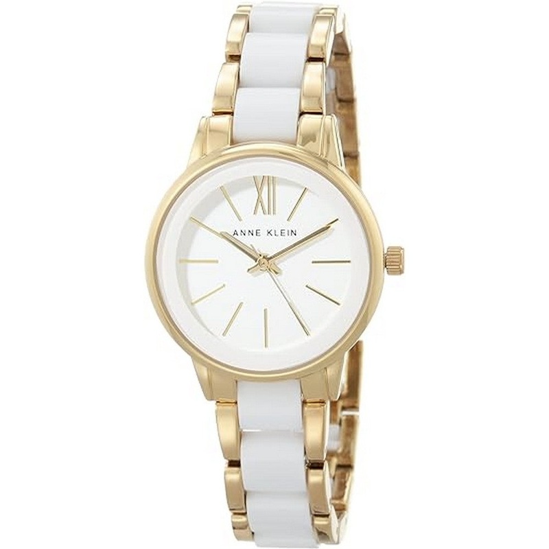 Anne Klein AK/3878WTGB Ladies Watch 32 White Stainless Steel