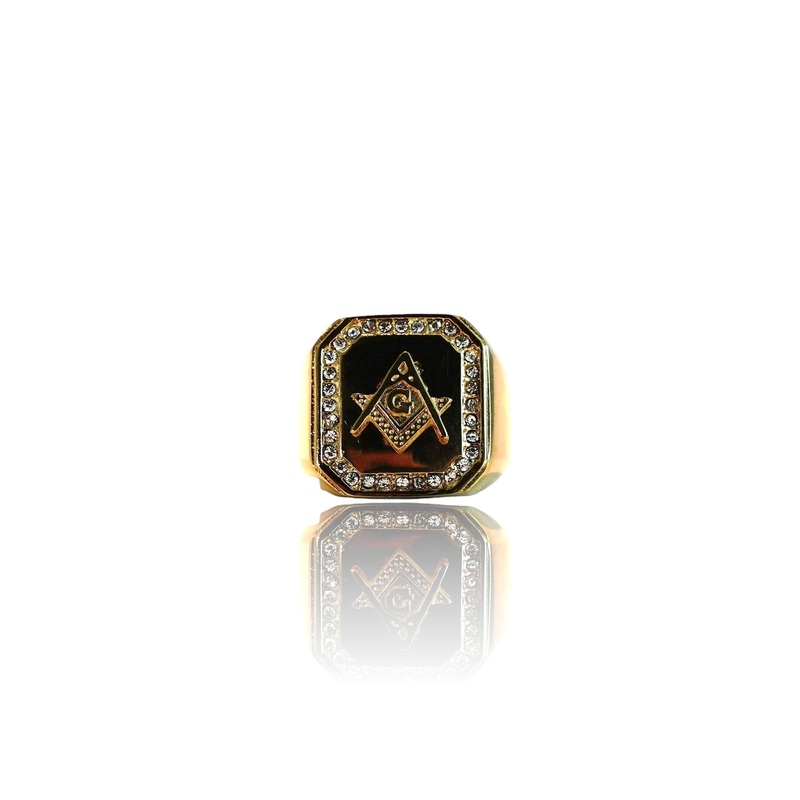 Big Daddy Masonic Signet Gold Ring 8