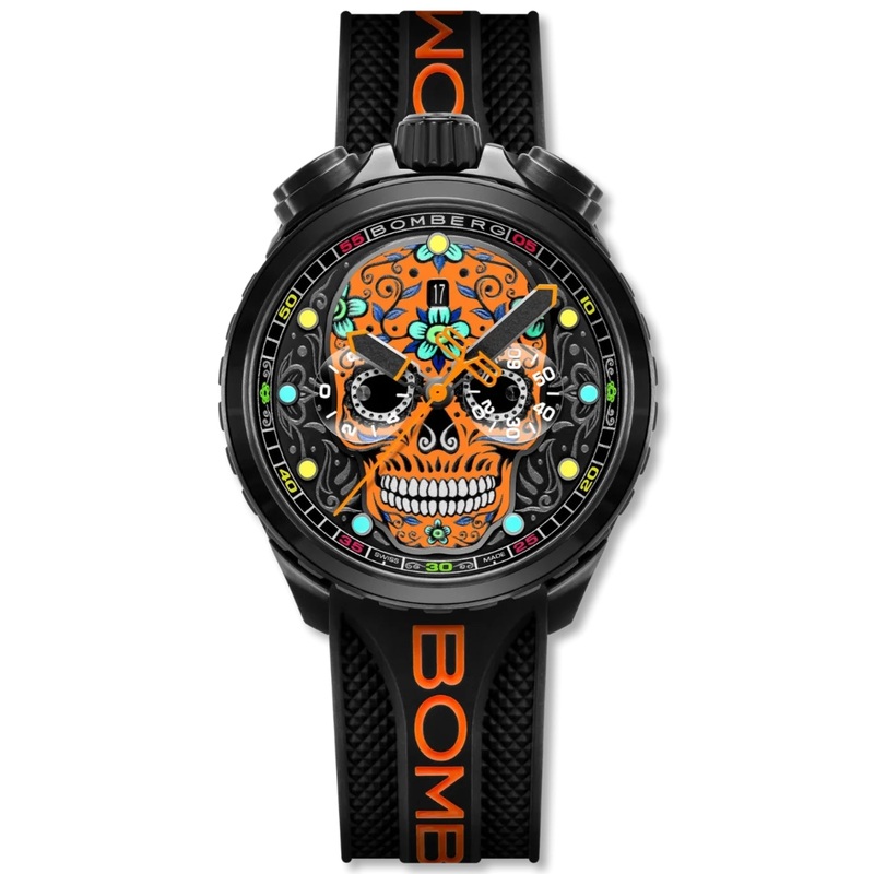 Bomberg Sugar Skull Orange Men's Limited Edition Watch BS45CHPBA.060-9.12
