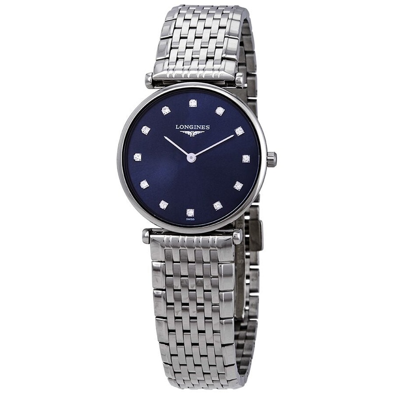 Longines La Grande Classique Sunray Blue Diamond Dial Ladies Watch L4.512.4.97.6
